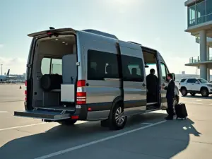 Large taxi to the airport